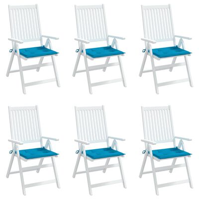 vidaXL Perne scaune grădină 6 buc. albastru 40x40x3 cm țesătură Oxford