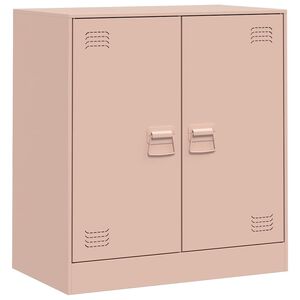 vidaXL Comodă Roz 67x39x73 cm oțel