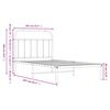 vidaXL Cadru de pat din metal cu tăblie, alb, 100x200 cm