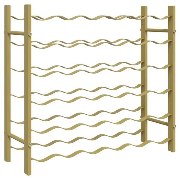 vidaXL Suport sticle de vin pentru 36 sticle, auriu,metal