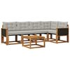 vidaXL Set de canapele de exterior 6 buc. Natural și gri deschis