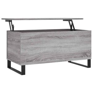vidaXL Măsuță de cafea, gri sonoma, 90x44,5x45 cm, lemn compozit