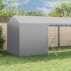 vidaXL Padoc exterior cu acoperiș argintiu 2x10x2,5 m oțel galvanizat