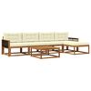 vidaXL Set de canapele de exterior 6 buc. Natural și Crem