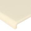 vidaXL Pat box spring cu saltea, crem, 140x200 cm, piele ecologică