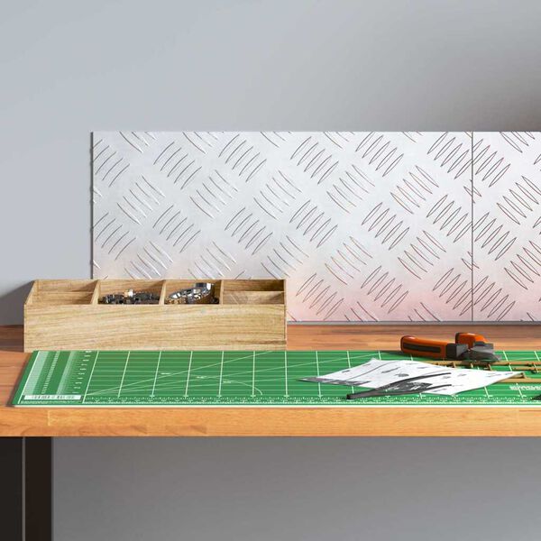 vidaXL Trepte Dreptunghiular 2 pcs Argintiu 40 x 20 cm Aluminiu