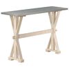 vidaXL Masă consolă cu blat din zinc, 118x35x76 cm, lemn masiv mango