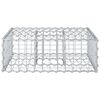 vidaXL Pat ridicat din gabion Argintiu 60 x 60 x 20 cm Oțel Galvanizat
