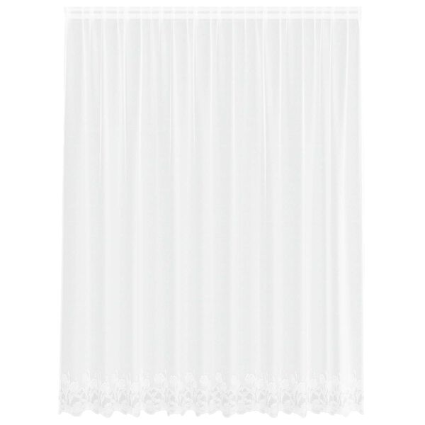vidaXL Cortină din Dantelă cu perdele Alb 300 x 245 cm Poliester