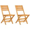 vidaXL Scaune pliante 2 buc 47x62x90 cm lemn masiv de tec