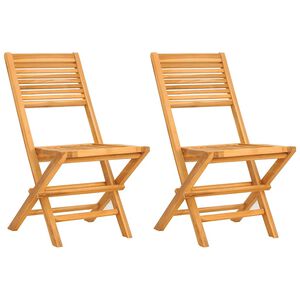 vidaXL Scaune pliante 2 buc 47x62x90 cm lemn masiv de tec