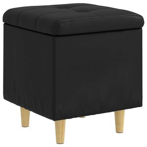 vidaXL Ottoman cu Depozitare Negru 40 x 40 x 45 cm Piele artificială