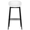 vidaXL Scaune de bar, 4 buc., alb