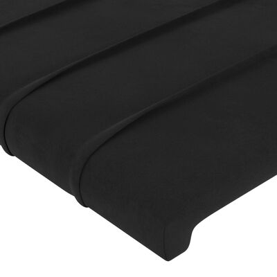 vidaXL Tăblie de pat, negru, 90x5x78/88 cm, catifea