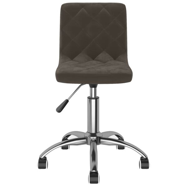 vidaXL Scaune de sufragerie pivotante, 6 buc, gri &icirc;nchis, catifea