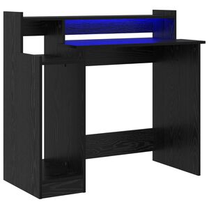 vidaXL Birou Stejar Negru 97 x 45 x 90 cm Lemn prelucrat