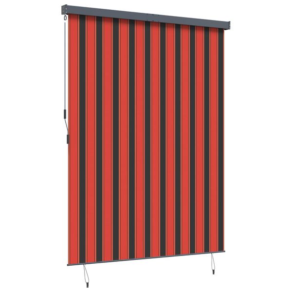 vidaXL Jaluzea Rulou de Exterior Dungi portocaliu și maro 220 x 250 cm