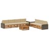 vidaXL Set de canapele de exterior 8 buc. Natural și Bej Poliester