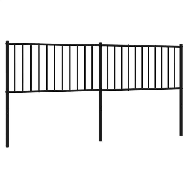 vidaXL Tăblie de pat de schimb metalică, negru, 180 cm