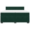 vidaXL Pat box spring cu saltea, verde &icirc;nchis, 200x200 cm, catifea