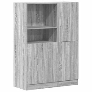 vidaXL Set dulap de bucătărie din 2 piese, gri Sonoma, lemn derivat