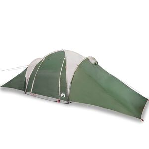 vidaXL Cort de camping cupolă pentru 6 persoane, verde, impermeabil