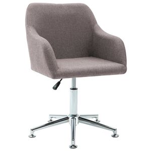 vidaXL Scaun de birou pivotant, gri taupe, material textil