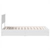 vidaXL Pat cu storage cu headboard Alb 90 x 200 cm Lemn compozit