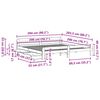 vidaXL Cadru de pat fără saltea, maro ceruit 200x200 cm lemn masiv pin