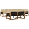 vidaXL Set de canapele de exterior 7 buc. Natural și Bej