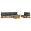 vidaXL Set de canapele de exterior cu pernă 7 pcs Natural și Antracit