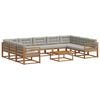 vidaXL Set de canapele de exterior 10 pcs Gri natural și deschis