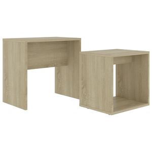 vidaXL Set măsuțe de cafea, stejar Sonoma, 48x30x45 cm, lemn prelucrat