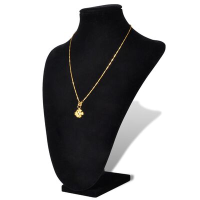 Suport bijuterii flanel pentru colier, negru, 23 x 11,5 x 30 cm, 2 buc