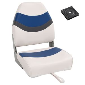 vidaXL Set cu scaun pentru barcă, pliabil, 2 piese, spătar &icirc;nalt