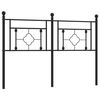 vidaXL Tăblie de pat de schimb metalică, negru, 140 cm
