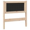 vidaXL Tăblie tapițată cu headboard Maro 80 cm Lemn de pin masiv