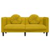 vidaXL Canapea cu perne, 2 locuri, galben, catifea