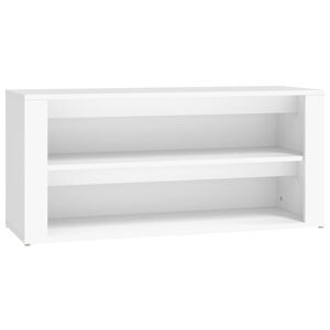 vidaXL Suport pantofi, alb, 100x35x45 cm, lemn prelucrat