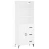vidaXL Dulap &icirc;nalt, alb, 69,5x34x180 cm, lemn compozit