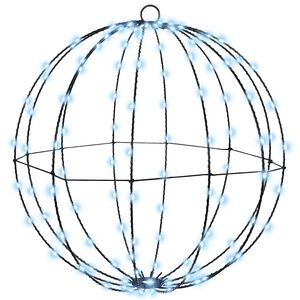 vidaXL Bola Alb rece 40 x 40 x 42 cm Metal 120 LED-uri