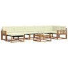 vidaXL Set de canapele de exterior cu pernă 22 pcs Natural și Crem