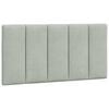 vidaXL Pernă pentru tăblie de pat Hanko gri deschis, 100 cm, catifea