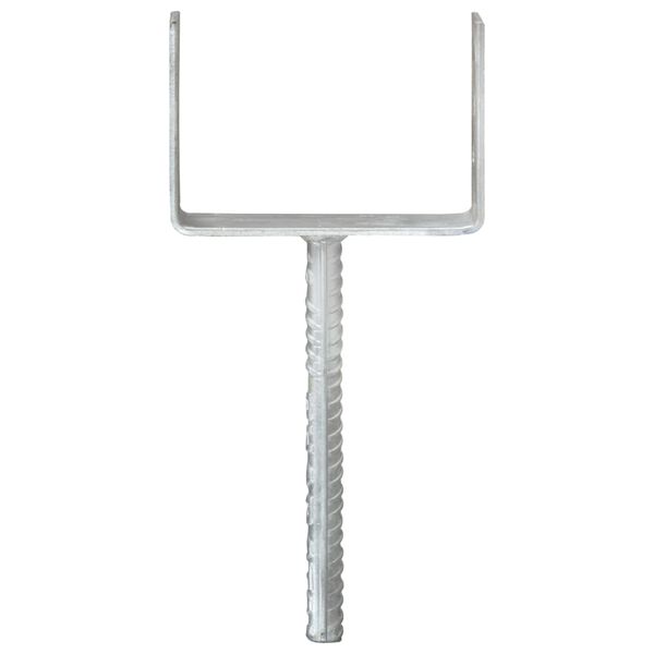 vidaXL Ancore de gard, 6 buc., argintiu, 12x6x30 cm, oțel galvanizat