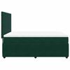 vidaXL Pat box spring cu saltea, verde &icirc;nchis, 140x200 cm, catifea