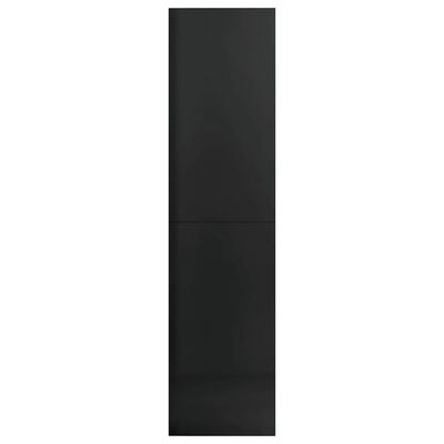 vidaXL Șifonier, negru extralucios, 100x50x200 cm, PAL