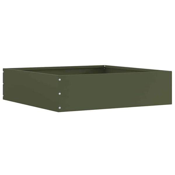 vidaXL Margine pentru gazon Olivengr&oslash;nn 50 x 50 x 13 cm Oțel