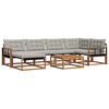 vidaXL Set de canapele de exterior 7 pcs Gri natural și deschis