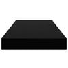 vidaXL Raft de perete suspendat, negru, 50x23x3,8 cm, MDF