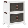 vidaXL Cutie de depozitare stivuită cu roți 28 L 48,5x29,5x59,5 cm